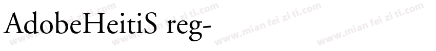 AdobeHeitiS reg字体转换